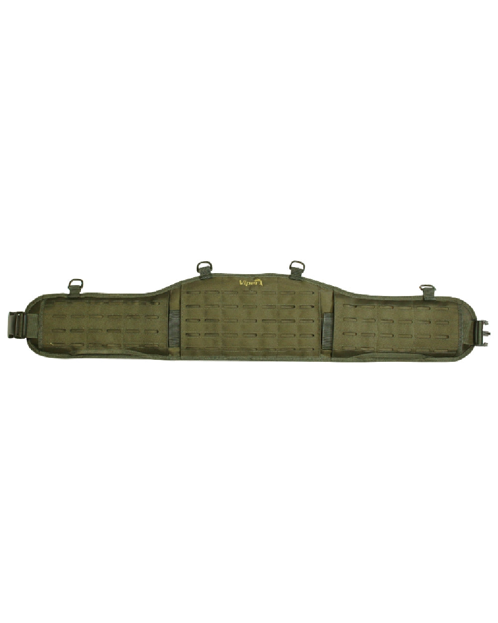 Green Coloured Viper Lazer Waist Belt on white background #colour_green