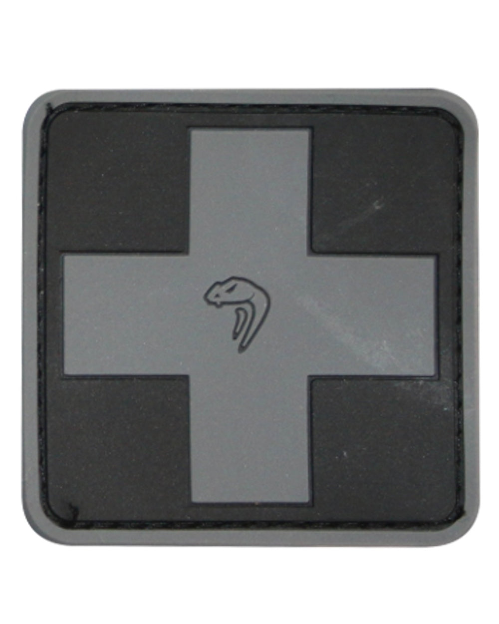 Black Coloured Viper Medic Rubber Patch on white background #colour_black