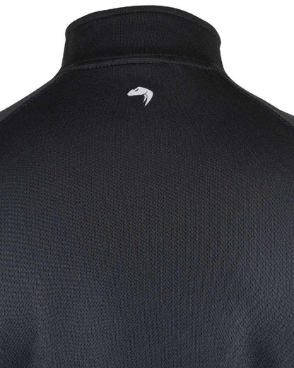Black Coloured Viper Mesh-Tech Armour Top on white background #colour_black