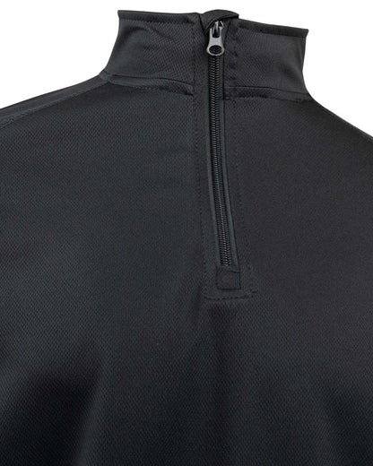 Black Coloured Viper Mesh-Tech Armour Top on white background #colour_black