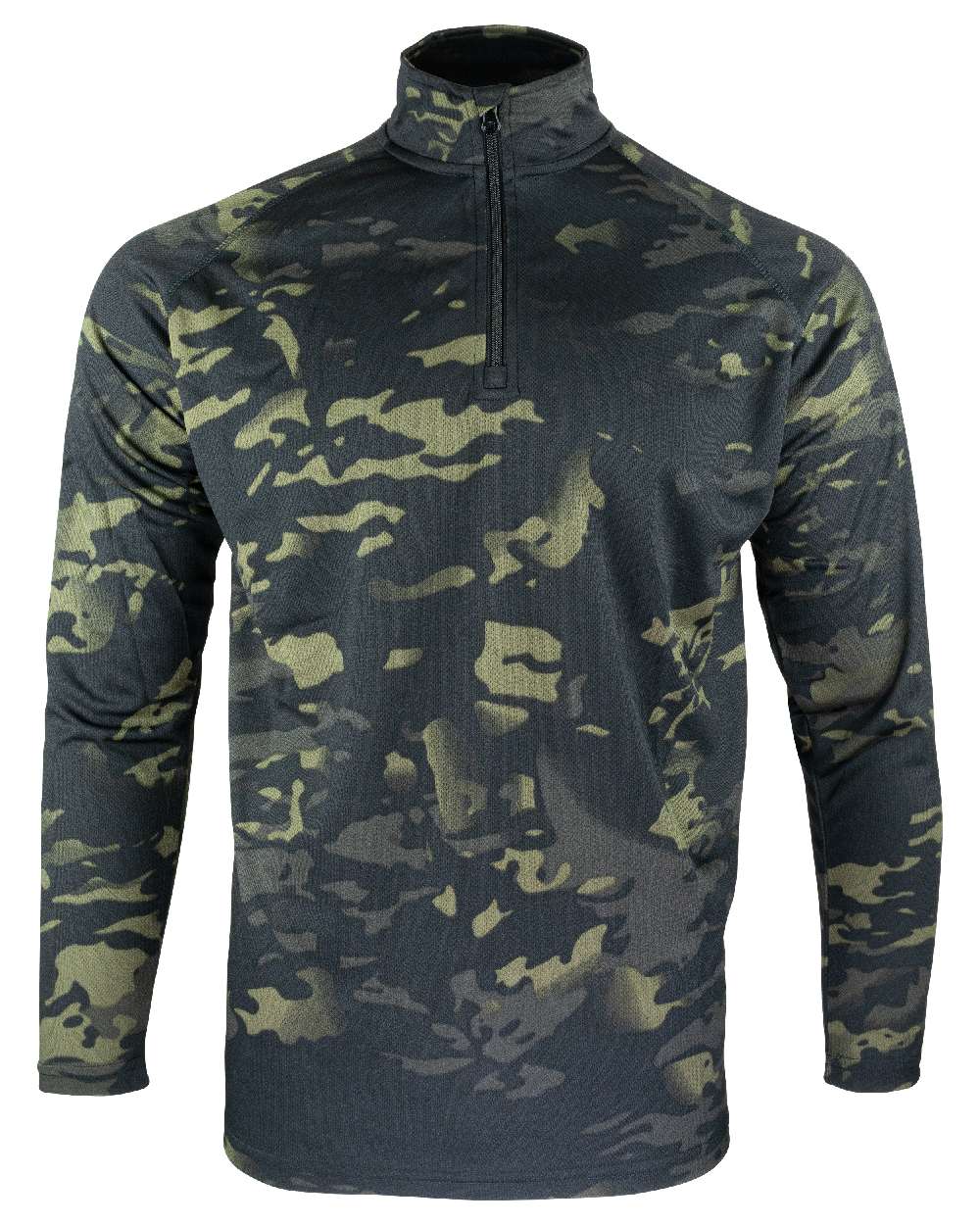 VCAM Black Coloured Viper Mesh-Tech Armour Top on white background #colour_vcam-black