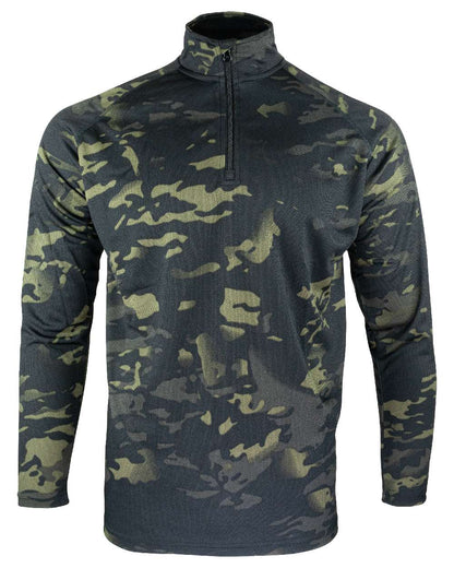 VCAM Black Coloured Viper Mesh-Tech Armour Top on white background #colour_vcam-black