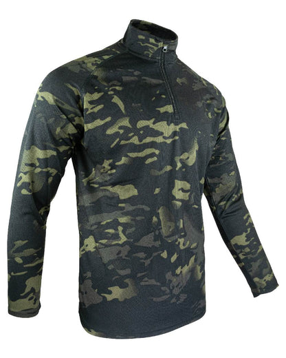 VCAM Black Coloured Viper Mesh-Tech Armour Top on white background #colour_vcam-black