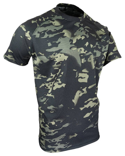VCAM Black Coloured Viper Mesh-Tech T-Shirt on white background #colour_vcam-black
