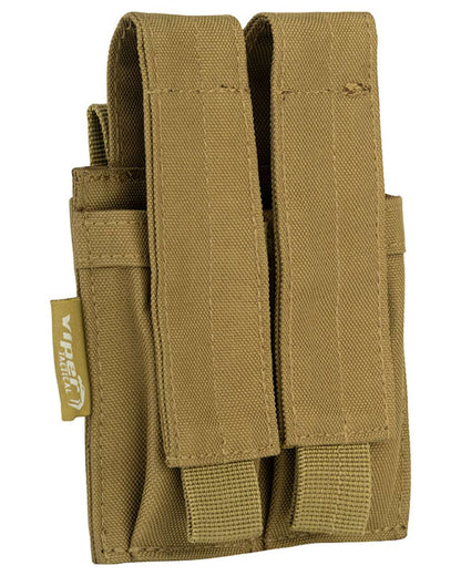Coyote Coloured Viper Modular Double Pistol Mag Pouch on white background #colour_coyote