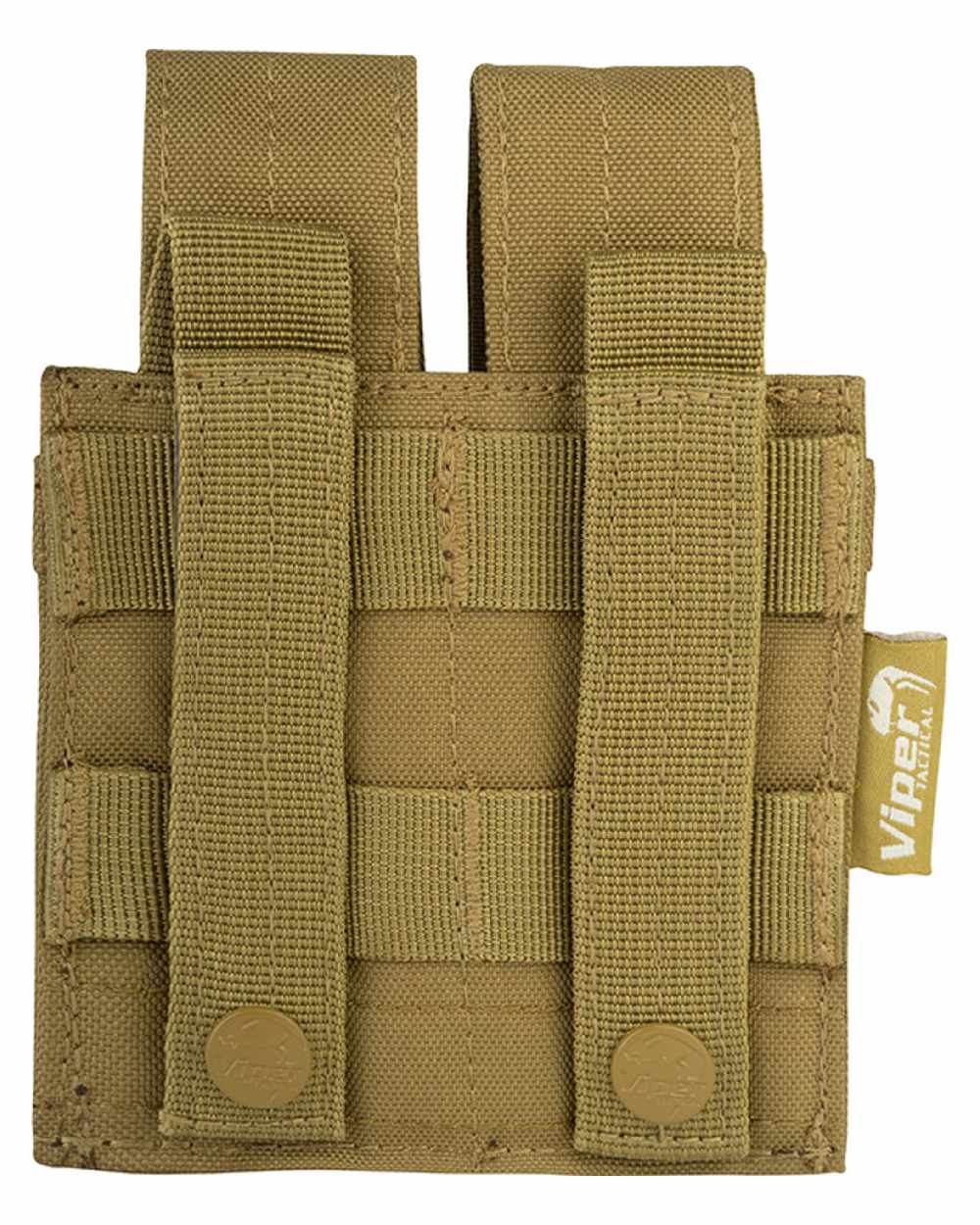 Coyote Coloured Viper Modular Double Pistol Mag Pouch on white background #colour_coyote