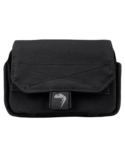Black Coloured Viper Phone Utility Pouch on white background #colour_black