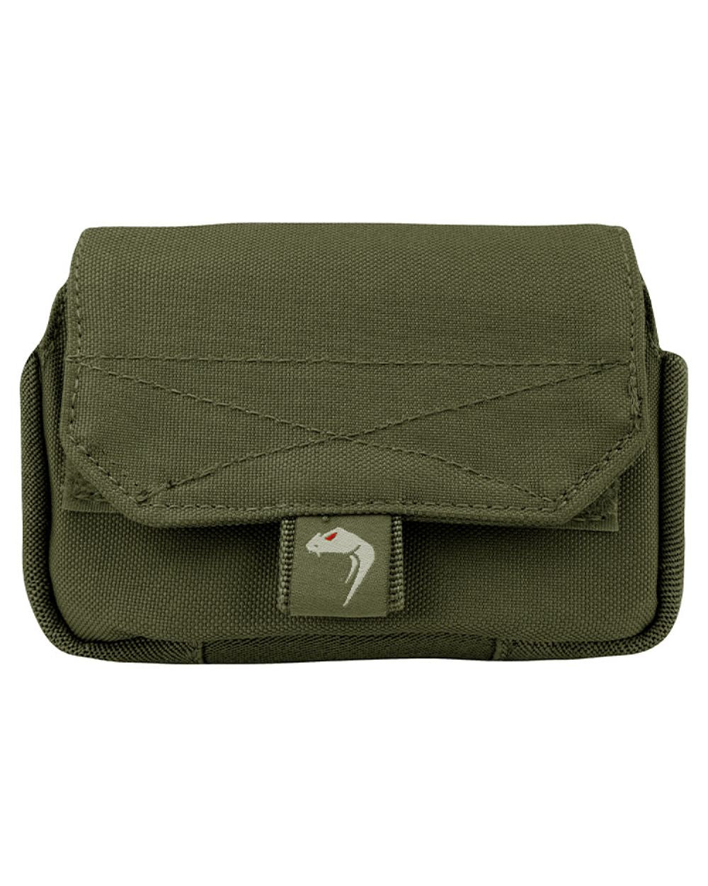 Green Coloured Viper Phone Utility Pouch on white background #colour_green