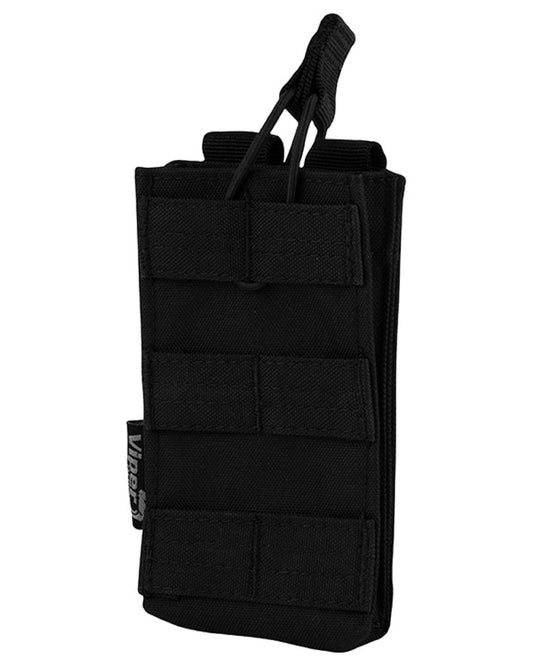 Black Coloured Viper Quick Release Mag Pouch on white background #colour_black