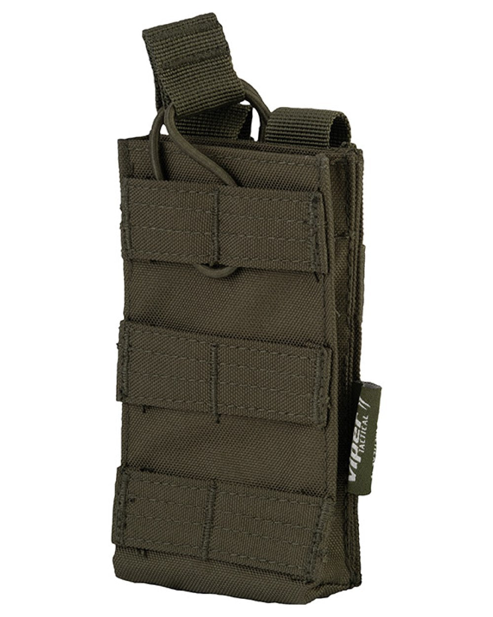 Green Coloured Viper Quick Release Mag Pouch on white background #colour_green