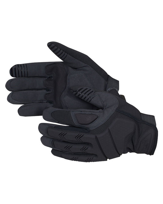 Black Coloured Viper Recon Gloves on white background #colour_black