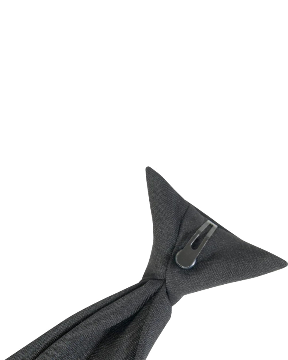 Black Coloured Viper Security Clip-On Tie on white background #colour_black