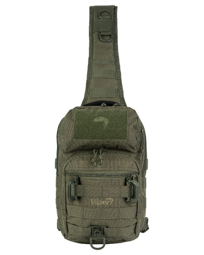 Green Coloured Viper Shoulder Pack on white background #colour_green