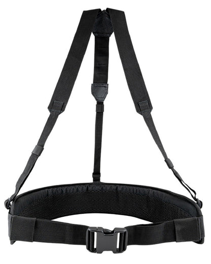 Black Coloured Viper Skeleton Harness Set on white background #colour_black