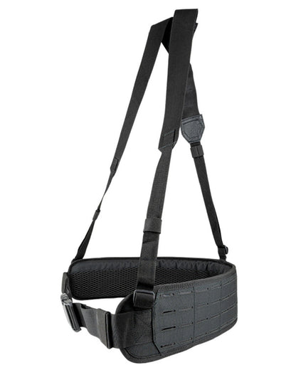 Black Coloured Viper Skeleton Harness Set on white background #colour_black