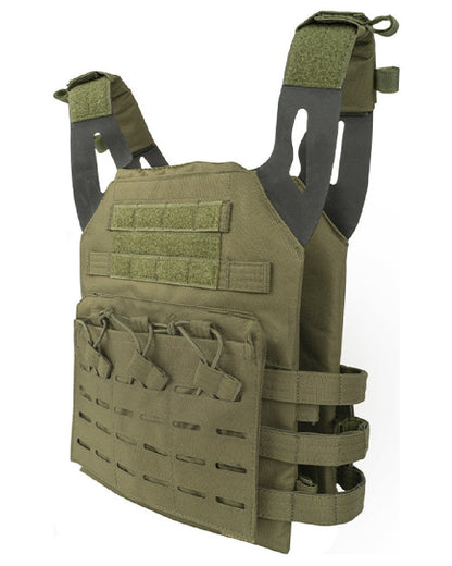 Green Coloured Viper Special Ops Plate Carrier on white background #colour_green