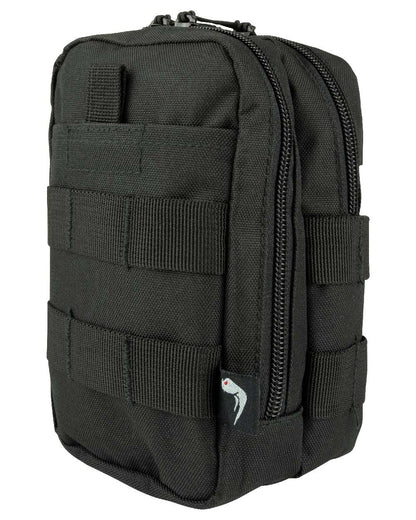 Black Coloured Viper Splitter Pouch on white background #colour_black