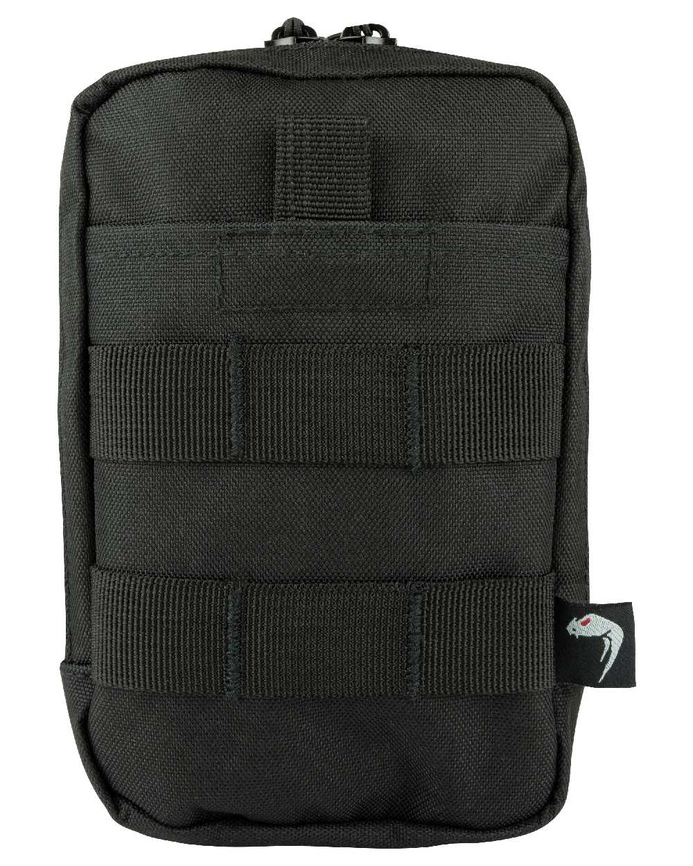 Black Coloured Viper Splitter Pouch on white background #colour_black