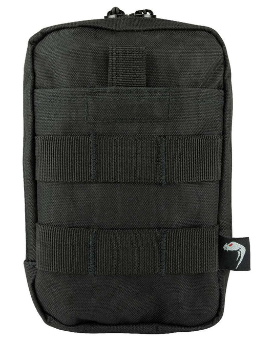 Black Coloured Viper Splitter Pouch on white background #colour_black
