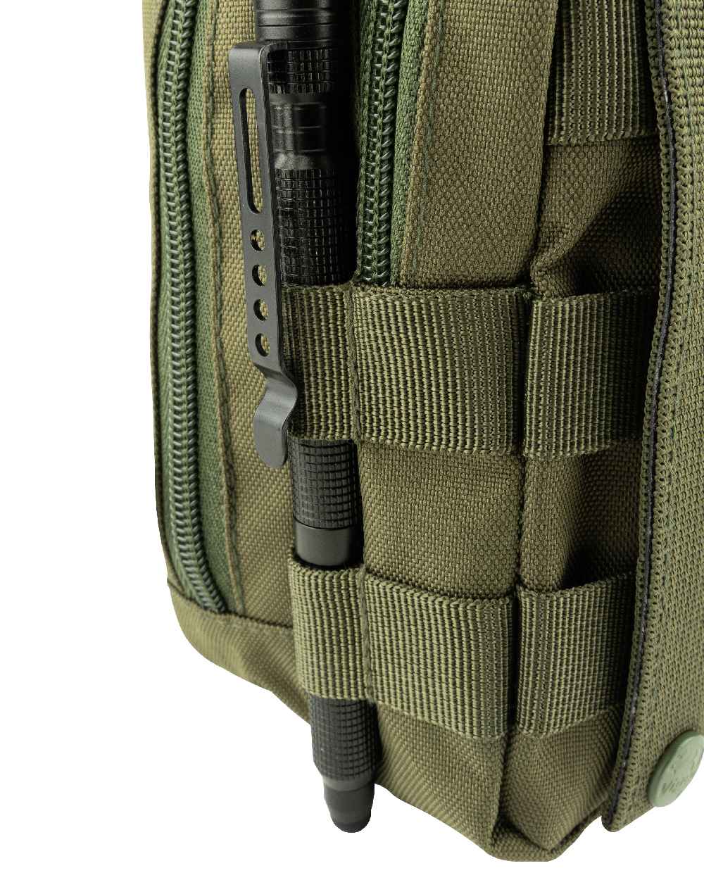 Green Coloured Viper Splitter Pouch on white background #colour_green