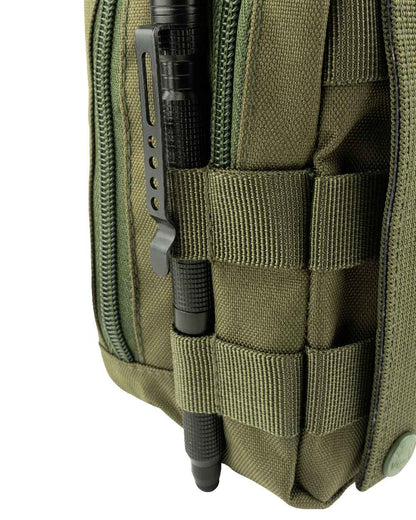 Green Coloured Viper Splitter Pouch on white background #colour_green
