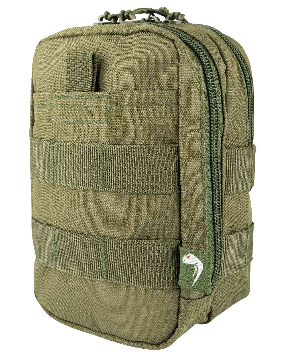 Green Coloured Viper Splitter Pouch on white background #colour_green
