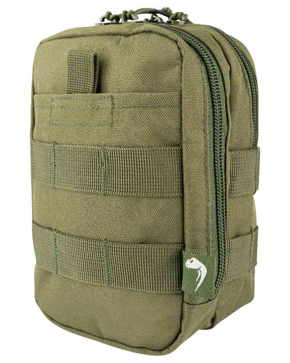 Green Coloured Viper Splitter Pouch on white background #colour_green
