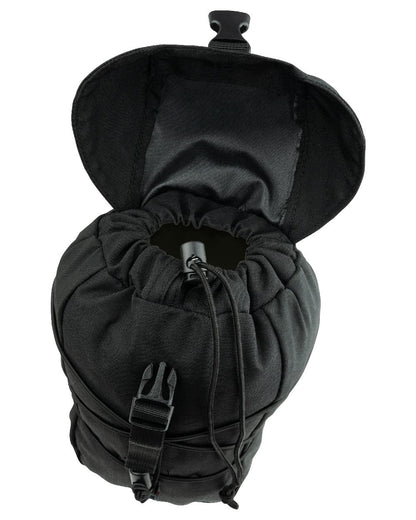 Black Coloured Viper Stuffa Pouch on white background #colour_black