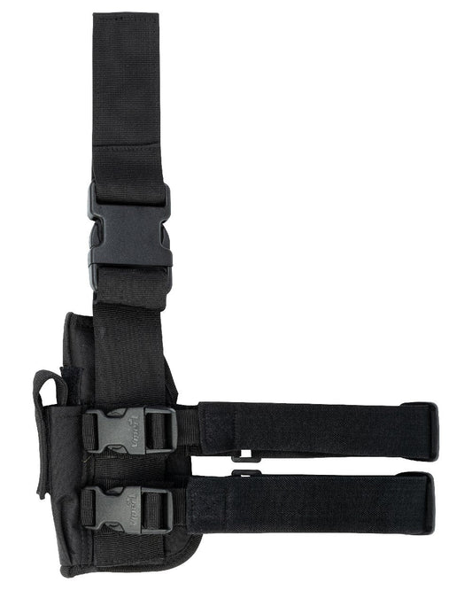 Black Coloured Viper Tactical Leg Holster on white background #colour_black