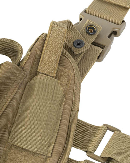 Coyote Coloured Viper Tactical Leg Holster Left Handed on white background #colour_coyote