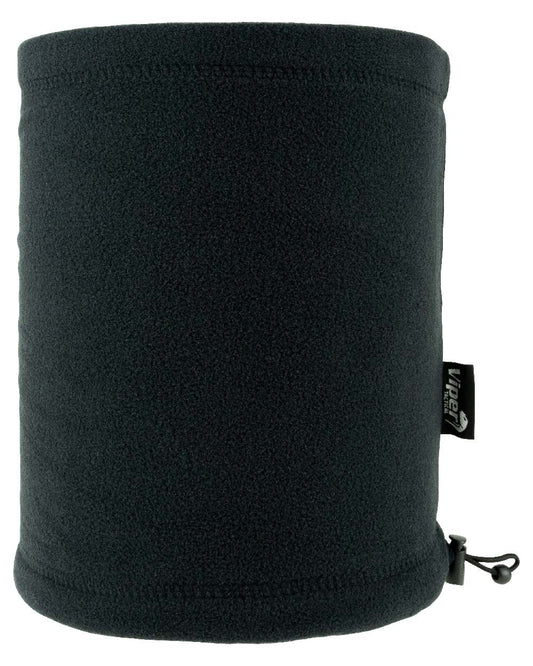 Black Coloured Viper Tactical Neck Gaiter on white background #colour_black