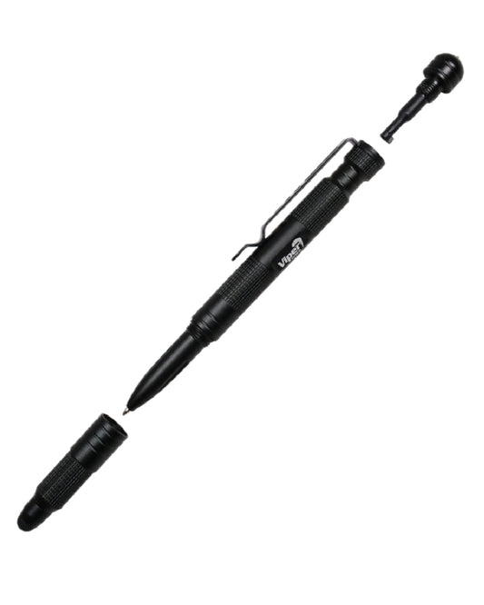 Black Coloured Viper Tactical Pen on white background #colour_black