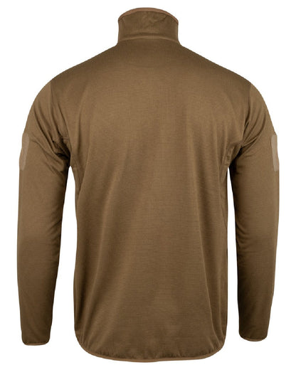 Coyote Coloured Viper Technical Mid Layer Fleece Top on white background #colour_coyote