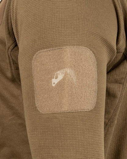 Coyote Coloured Viper Technical Mid Layer Fleece Top on white background #colour_coyote