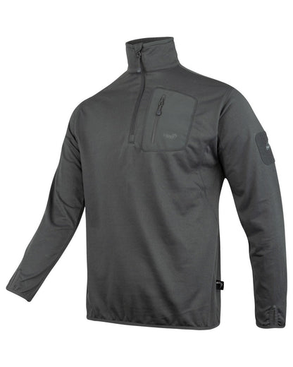 Titanium Coloured Viper Technical Mid Layer Fleece Top on white background #colour_titanium