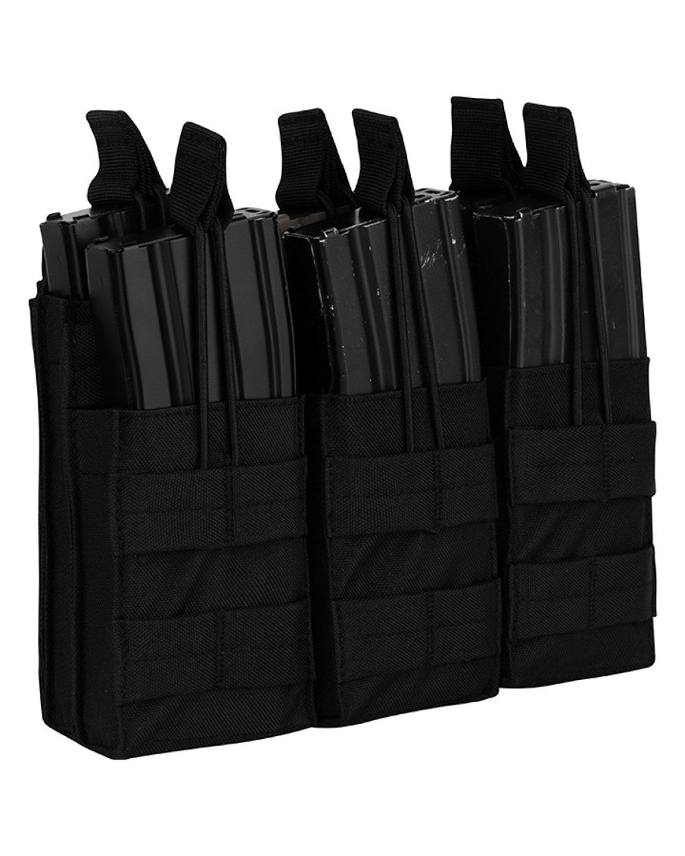 Black Coloured Viper Treble Duo Mag Pouch on white background #colour_black