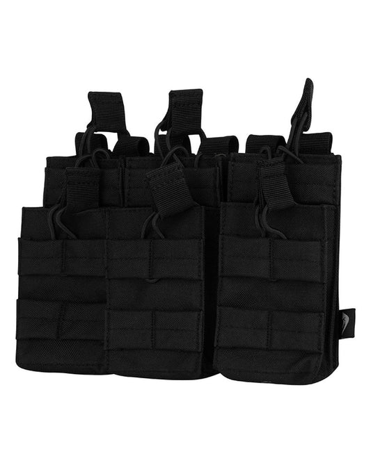 Black Coloured Viper Treble Duo Mag Pouch on white background #colour_black