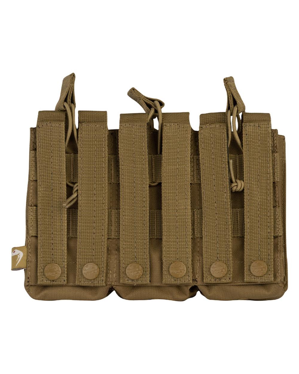 Coyote Coloured Viper Treble Duo Mag Pouch on white background #colour_coyote