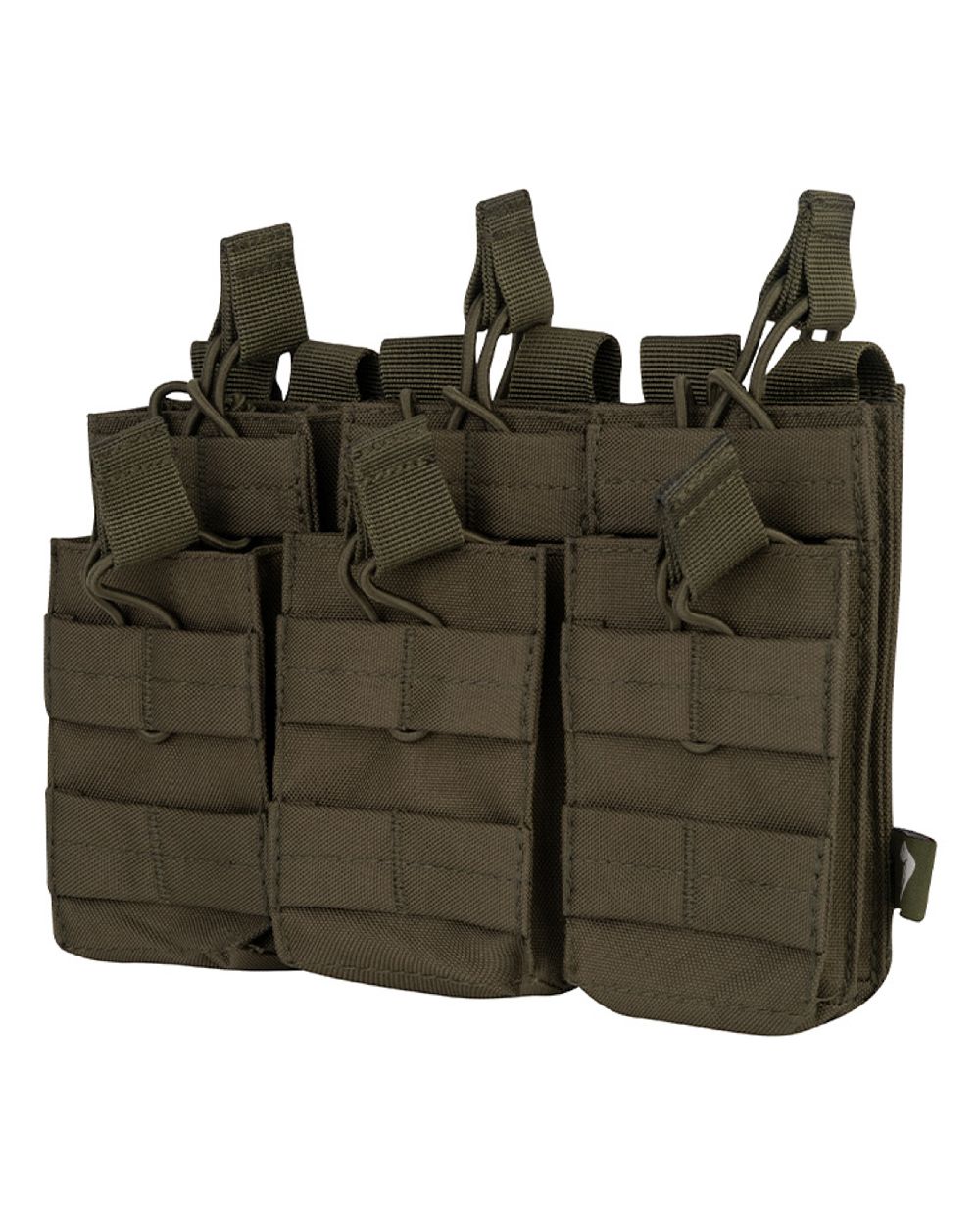 Green Coloured Viper Treble Duo Mag Pouch on white background #colour_green