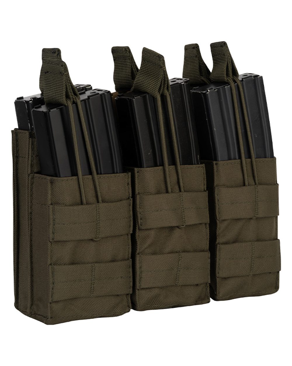 Green Coloured Viper Treble Duo Mag Pouch on white background #colour_green