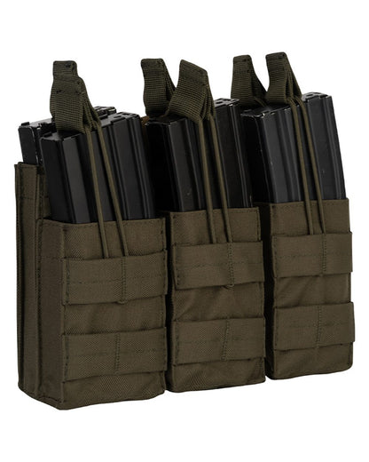 Green Coloured Viper Treble Duo Mag Pouch on white background #colour_green