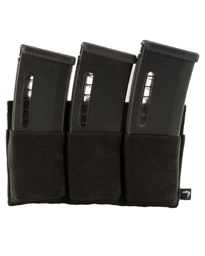 Black Coloured Viper Triple Rifle Mag Plate on white background #colour_black