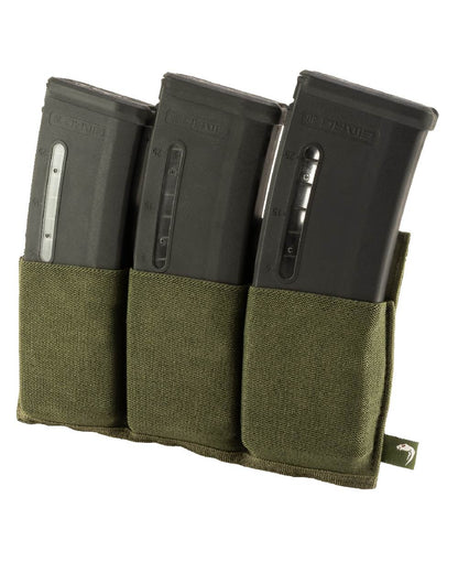 Green Coloured Viper Triple Rifle Mag Plate on white background #colour_green