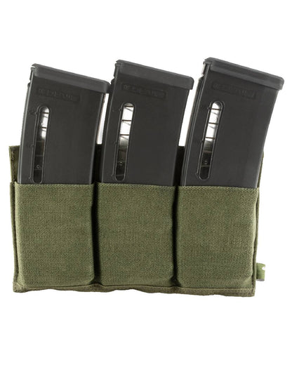 Green Coloured Viper Triple Rifle Mag Plate on white background #colour_green
