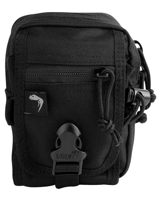 Black Coloured Viper V-Pouch on white background #colour_black