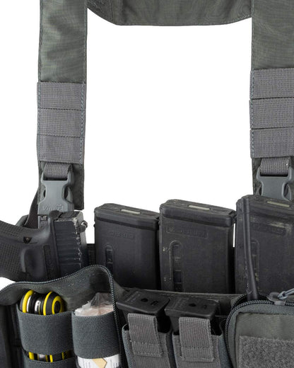 Titanium Coloured Viper VX Buckle Up Ready Rig on white background #colour_titanium