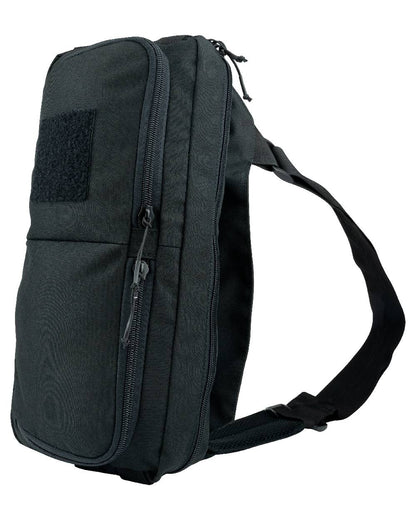 Black Coloured Viper VX Buckle Up Sling Pack on white background #colour_black