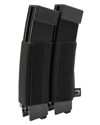 Black Coloured Viper VX Double SMG Mag Sleeve on white background #colour_black