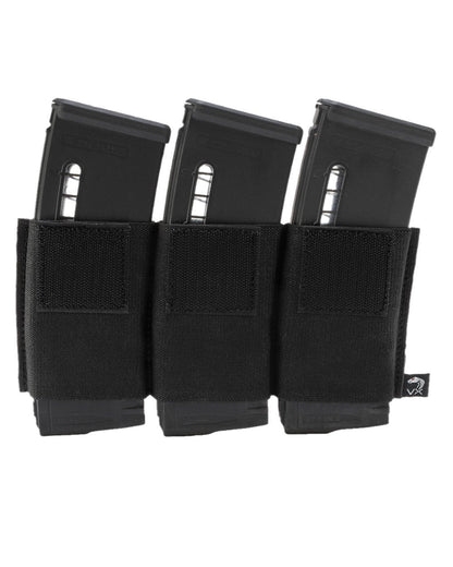 Black Coloured Viper VX Triple Rifle Mag Sleeve on white background #colour_black