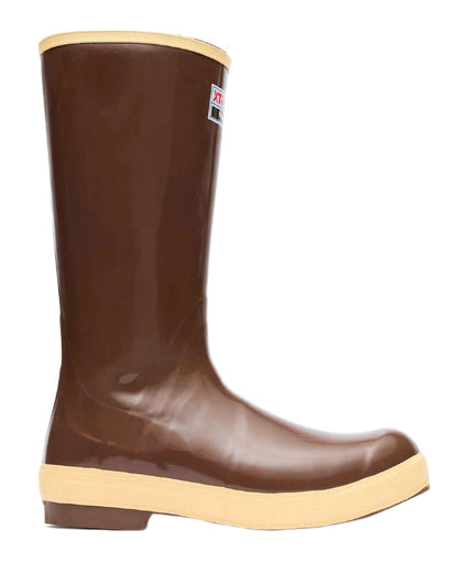 Copper-Tan Coloured Xtratuf 15" Legacy Plain Toe Fishing Boots on white background #colour_copper-tan